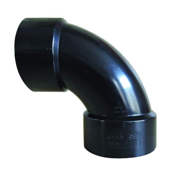 Codo 90° Valterra D502878 accesorio DWV de ABS de 3"