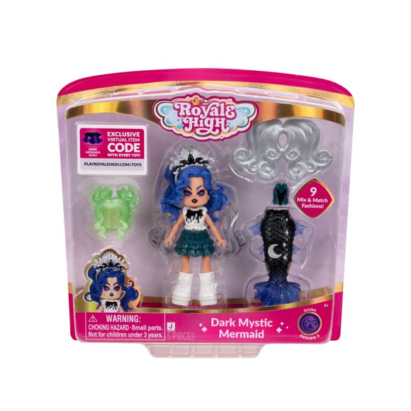 Muñeca de moda Royale High Dark Mystic Mermaid de 3 pulgadas con accesorios
