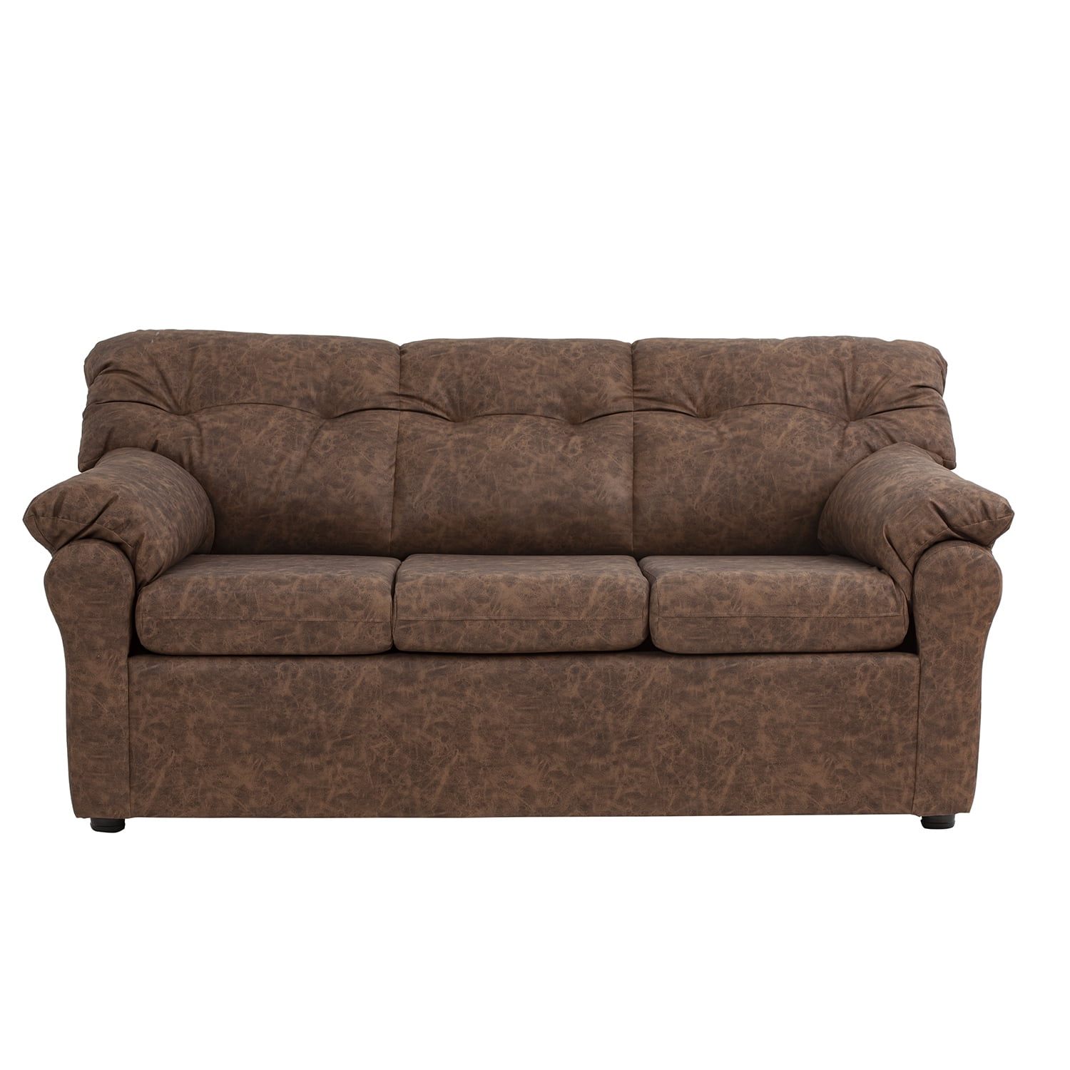Muebles América - Sofá América 3 Cuerpos Cuero Auris Café