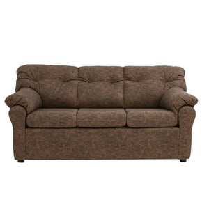 Muebles América - Sofá América 3 Cuerpos Cuero Auris Café