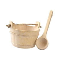 Magideal - Barril Y Cucharón De Sauna De Madera, Herramienta De Baño Humeante Para Spa, Cubo De Baño, Suministros De Baño Resistentes Para Spa, Hotel, Baño, Sala