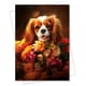 thumbnail image 1 of Tarjeta de felicitación con flores para perro Cavalier King Charles Spaniel, 1 of 8