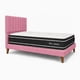 thumbnail image 3 of Cama Plaza y Media Turin Rosado Respaldo + Base + Colchon Mery Desing Excellence Plus, 3 of 8