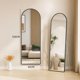 thumbnail image 3 of Espejo Ovalado Cuerpo Entero 150x40 cm Arco con Base Plegable Negro, 3 of 3