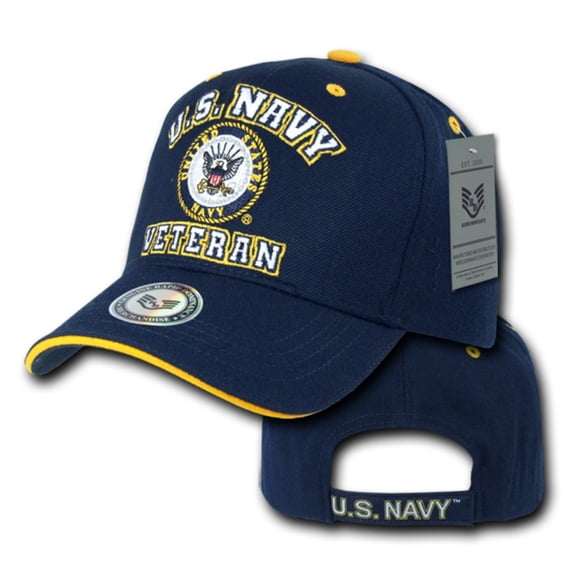 Gorra Rapid Dominance Veterans azul marino bordada en alta definición