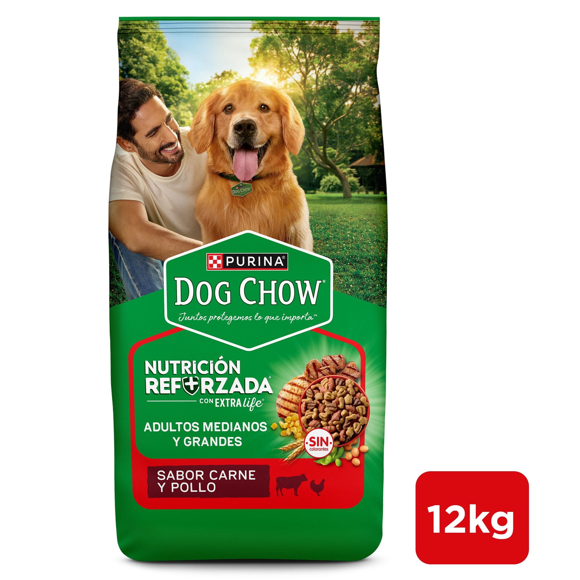 Alimento Seco Perro Adulto Raza Mediana/grande Carne Y Pollo Bolsa 12 kg Dog Chow