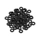 thumbnail image 2 of 100x Silicona O Anillos Tapones DIY Encanto Cuentas Para Collar Diadema Ropa Negro, 2 of 5