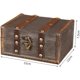 thumbnail image 2 of Cofre del tesoro, caja de dinero, antiguo organizador de joyas hecho a mano, cofre del tesoro, caja de almacenamiento para recuerdos, regalo, juguete, dinero para adultos, 2 of 7