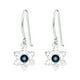 thumbnail image 1 of Aros Colgante Plata 925 De Flores Con Cristales Azul Y Plateado, 1 of 2