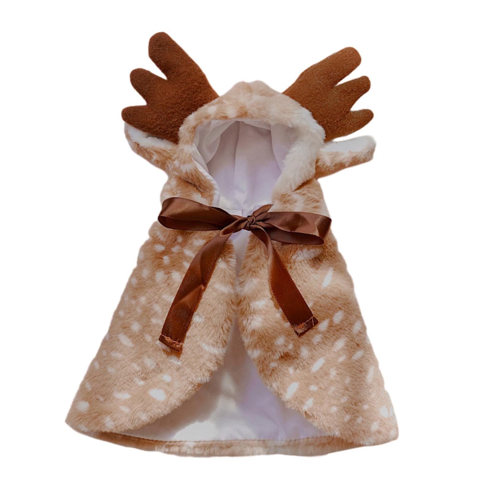 Ioensy - Disfraz De Reno Navideño Para Perro Y Gato, Capa De Papá Noel Para Cachorro, Perro Pequeño, Mediano, M