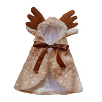 Ioensy - Disfraz De Reno Navideño Para Perro Y Gato, Capa De Papá Noel Para Cachorro, Perro Pequeño, Mediano, M
