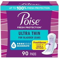 Almohadillas Poise Ultra Thin Para Incontinencia Y Posparto, 90 Unidades