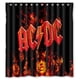 thumbnail image 1 of Cortina de ducha AC/DC con ganchos (60 x 72 pulgadas), 1 of 3