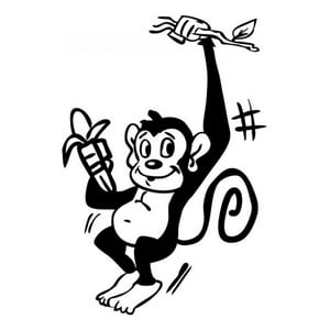 Rienda Libre Graphics - Decomural Monkey & Banana Childrens Ws-17741