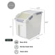 thumbnail image 4 of Recipiente de almacenamiento de alimentos HANAMYA de 33 litros con vaso medidor sin BPA, 4 of 8