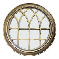 Genérico - Espejo Decorativo Dorado Circular Ventana Elegante Jhn