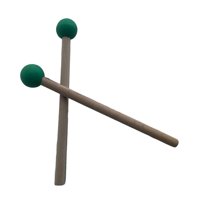 Magideal - Mazo De Tambor De Goma De 2 Piezas Con Mango De Madera Mazos De Campana De Xilófono De Percusión Para Practicantes De Campanas De Tambor De Bloque De Verde