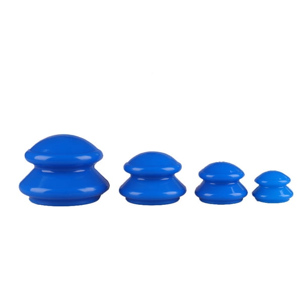 4Pcs Chinese Vacuum Cupping Massager Silicone Massage Body Cupping Cups Cellulite Suction Sucker For Face Back Beauty Massager
