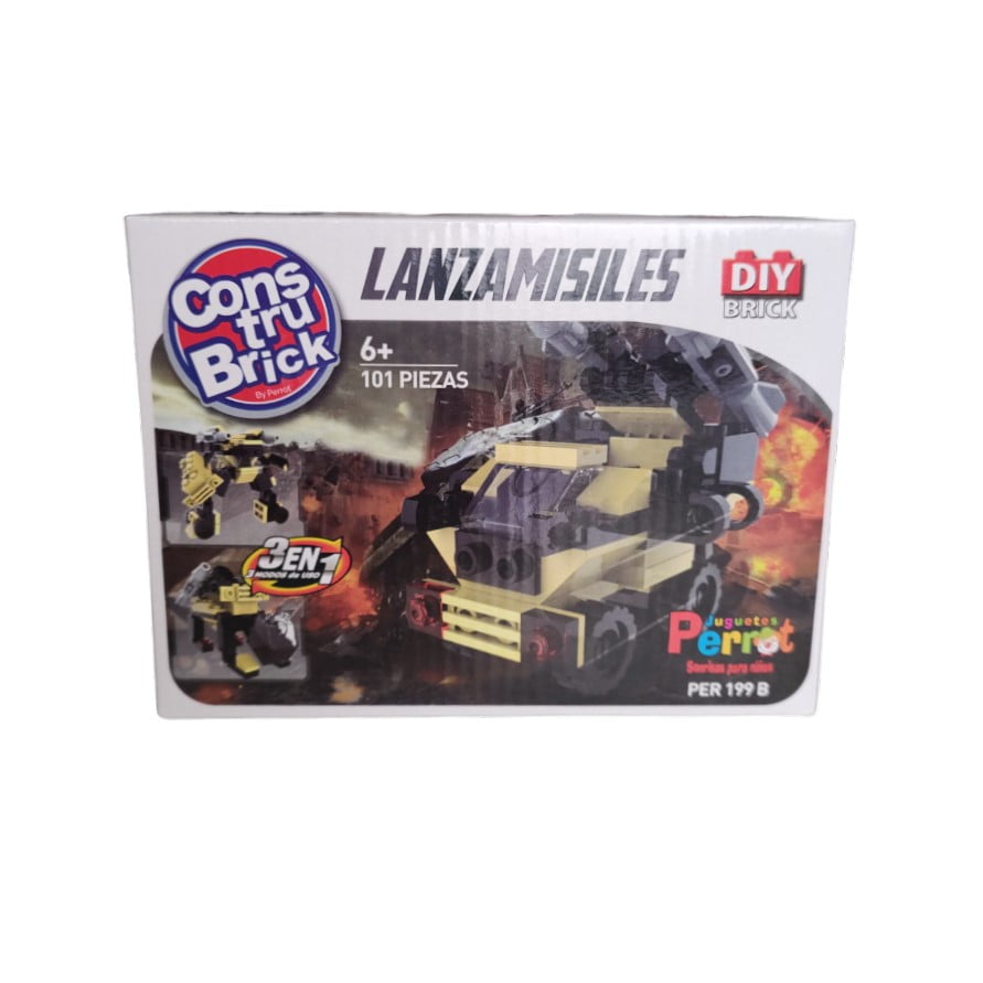 Juguetes Perrot - Juguete Construbrick Lanza 3 En 1, 101 Pzas
