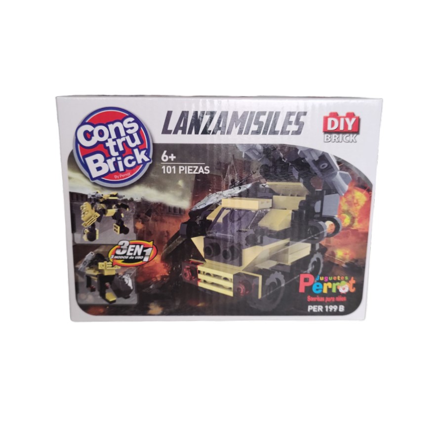 Juguetes Perrot - Juguete Construbrick Lanza 3 En 1, 101 Pzas