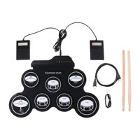 Magideal - Kits De Batería Enrollables De Batería Electrónica Portátil, Accesorios Para Instrumentos De Percusión, Batería Compacta Portátil, Batería Eléctrica,