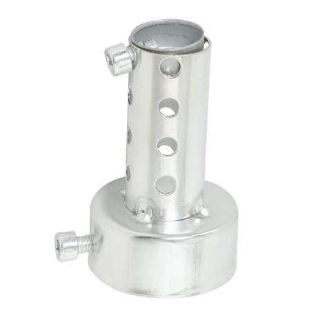 Ioensy - Silenciador De Escape Para Motocicleta, Eliminación De Ruido Para Motocicleta, 48Mm, Corto, Plateado