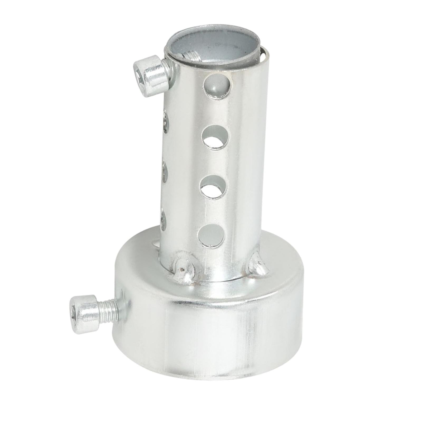 Ioensy - Silenciador De Escape Para Motocicleta, Eliminación De Ruido Para Motocicleta, 48Mm, Corto, Plateado