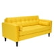 thumbnail image 2 of Sofa Retro 3 Cuerpos Felpa Amarillo, 2 of 6