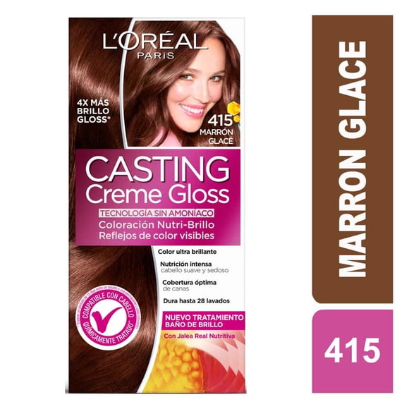 Coloración Casting Cabello Creme Gloss Marrón Glace 415, 1 Un