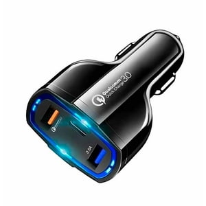 Eon - Cargador Para Auto Usb 3 Puertos Carga Rápida Usb Pd