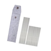 Magideal - Alfileres De Acero Inoxidable Para Tableros De Bloques De Crochet, Varillas Para Bloques Granny Square, Profesionales Con Estuche De Almacenamiento, A