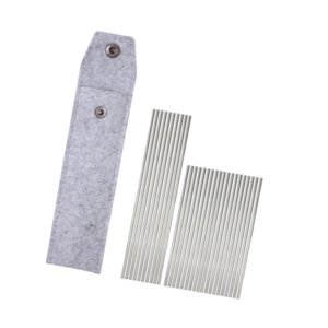 Magideal - Alfileres De Acero Inoxidable Para Tableros De Bloques De Crochet, Varillas Para Bloques Granny Square, Profesionales Con Estuche De Almacenamiento, A