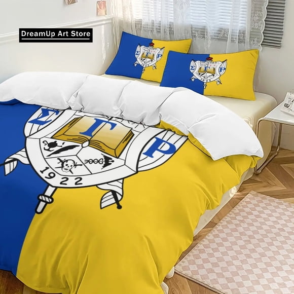 Fashion Sigma Gamma Rho SGR Bedding Set Boys Girls Duvet Cover Pillowcase Bed Adult Bedroom