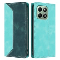 Funda Foxdock Para Honor X6B De Cuero Premium Bicolor Con Ranuras Rfid, Carcasa Tipo Billetera Antigolpes Y Soporte Plegable