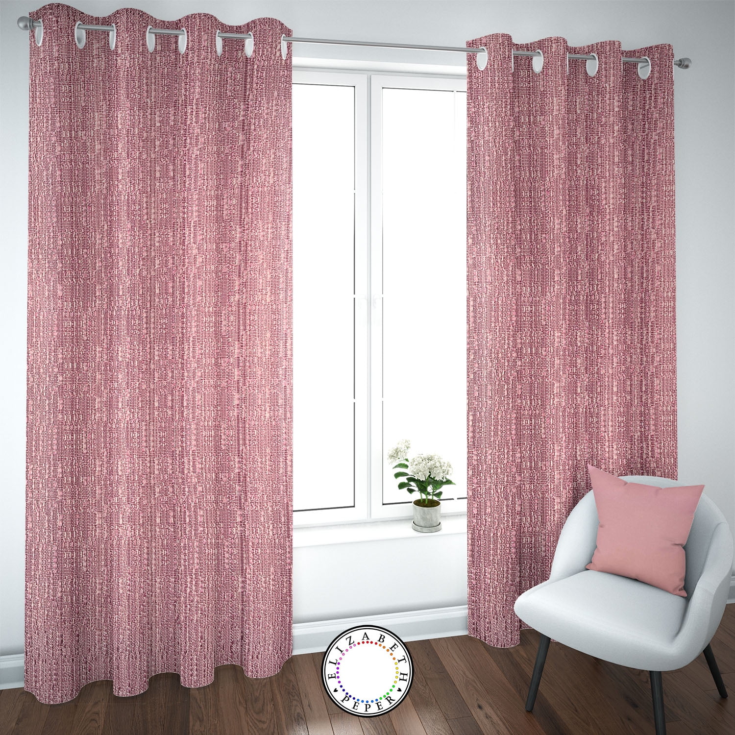 Elizabeth Peper - Set De Cortinas Hogar 2 Paños De 140 X 220 Cm Rosa