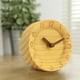 thumbnail image 5 of Reloj despertador creativo de madera maciza, moderno reloj de mesa pequeño con aguja de madera, silencioso, reloj de registro, 5 of 6