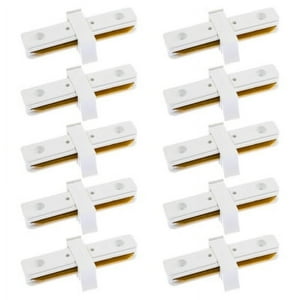 Hb Led - Pack 10 Conectores Para Carril Monofásico Iluminación Led Recto Blanco