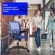 thumbnail image 4 of Silla de oficina BestOffice ergonómica con respaldo medio azul para adultos, 4 of 9