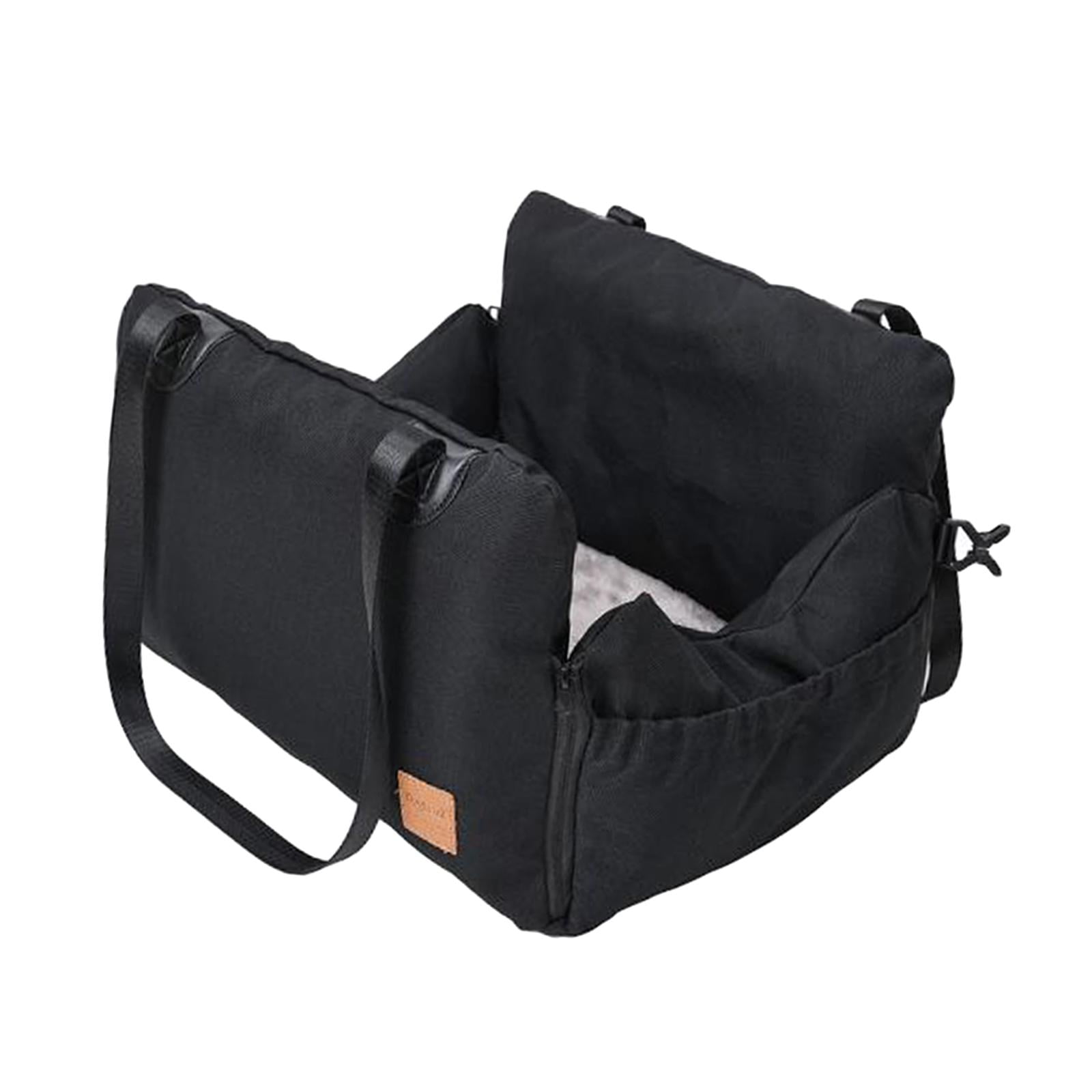 Ioensy - Asiento De Coche Para Perros, Sofá Nido Con Correa Con Clip, Cojín Extraíble, Asiento Elevador Para Mascotas, Color Negro