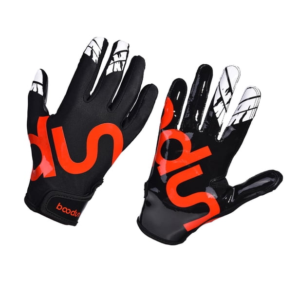 Guantes de béisbol profesionales, antideslizantes, para bateo de sóftbol, para entrenamiento deportivo al aire libre, transpirables, para jóvenes y adultos, para juegos de M rojo