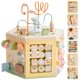 thumbnail image 1 of Cubo de actividad ROBOTIME de madera 13 en 1 para niños pequeños a partir de 1 año, 1 of 9