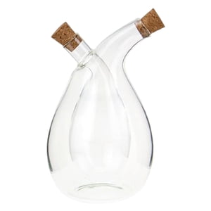 Magideal - Botella Vinagrera 2 En 1 Con Compartimentos Separados, 9,4 X 14 Cm, De Vidrio Soplado A Mano, Versátil Para Encimeras De Cocina, Regalo Decorativo.