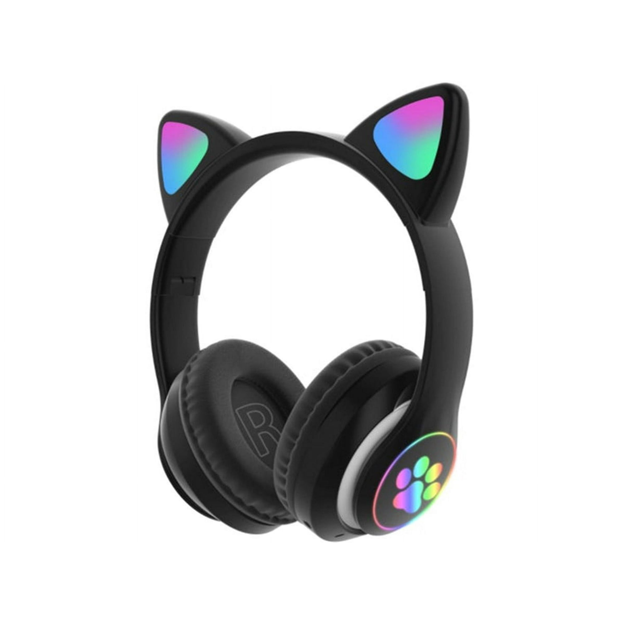 Genérico - Audifono Bluethooth Inalámbricos Oreja Gato Cat - Negro