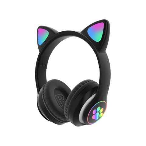 Genérico - Audifono Bluethooth Inalámbricos Oreja Gato Cat - Negro