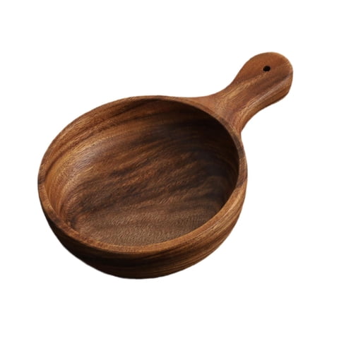 Magideal - Cuenco De Madera Para Sopa, Cuenco Decorativo Liso Con Asa, Vajilla Hecha A Mano, Cuenco Para Ensalada Para Restaurante, Cocina, Comedor, Hogar, Niños