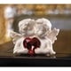 thumbnail image 3 of Figura Two In Love Querub Con Corazón De Cristal Rojo, 3 of 4