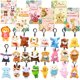 thumbnail image 1 of Juego de tarjetas de San Valentín con pequeños animales de peluche, 24 piezas, 1 of 7