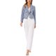 thumbnail image 2 of INSPIRE CHIC Blazer a Rayas para Mujer con Solapa de Muesca, Manga Larga, Frente Abierto, Casual, Oficina, Traje, Talla S, Azul Oscuro, 2 of 6