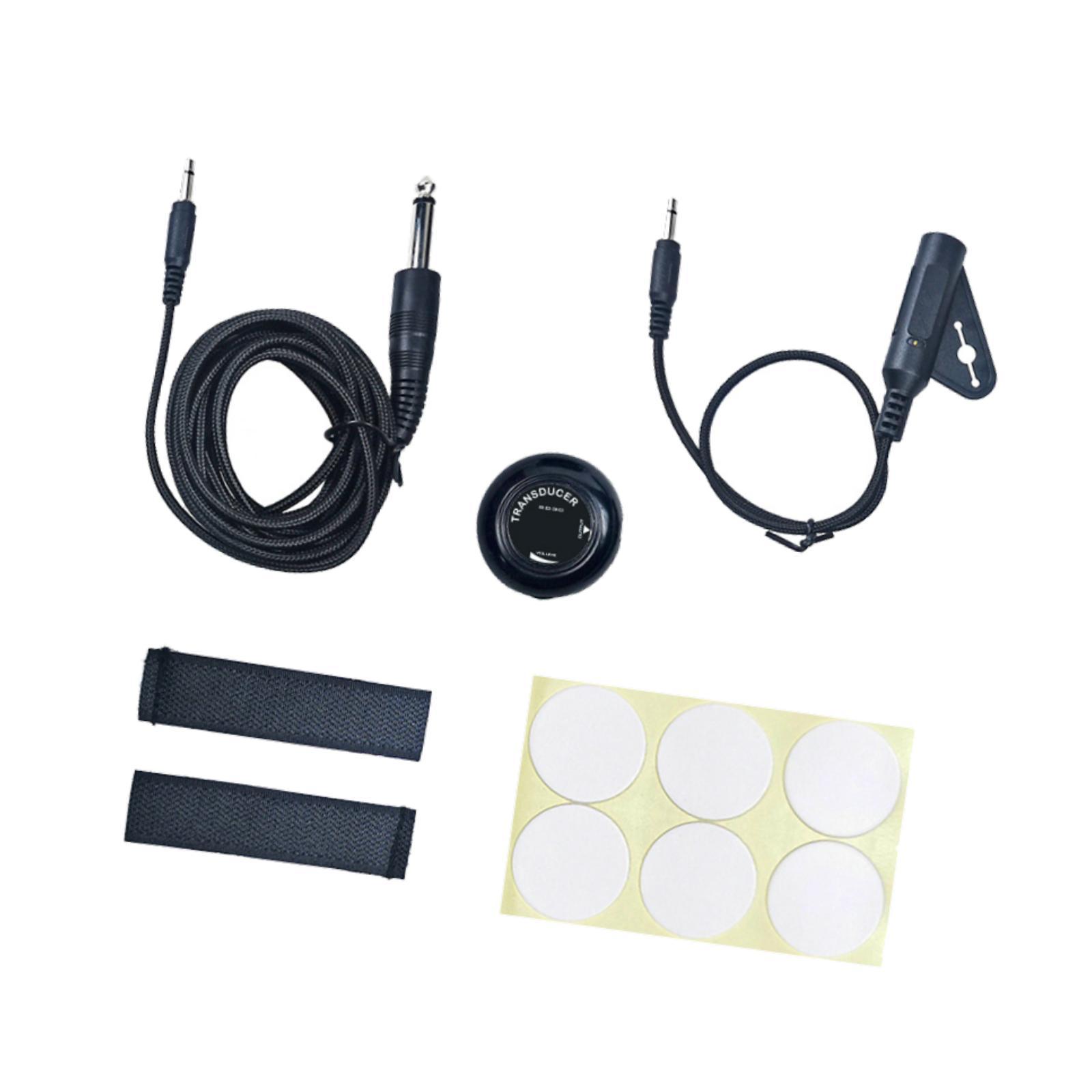 Magideal - Pickup De Micrófono De Contacto Piezo Con Transductor De Recolección De Micrófono De Cable Para Práctica Y Rendimiento De Violín De Guitarra Acústica