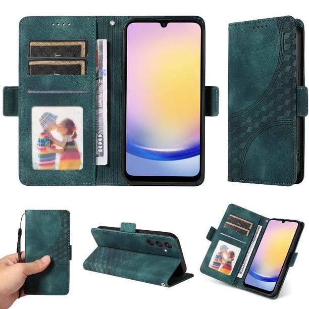 Carcasa FOXDOCK Samsung Galaxy A25 5G de cuero PU, diseño acolchado clásico, protección contra caídas y rayones